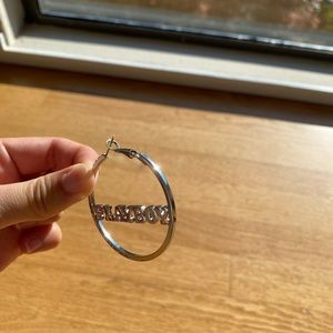 PLAYBOY brand new silver hoop earrings